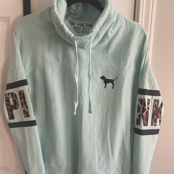 Pink Cheetah Cowl Neck Sweater - Picture 1 of 4